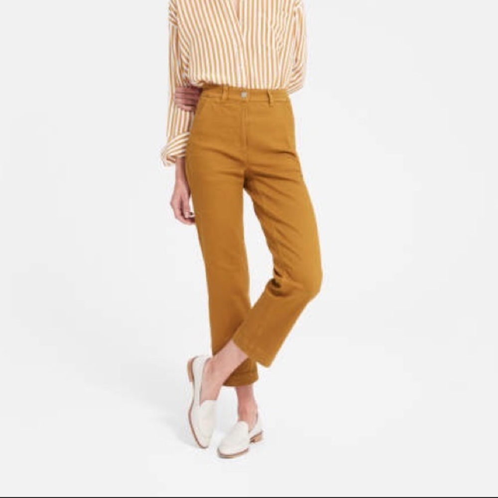 Everlane Straight Leg Crop in Golden Brown